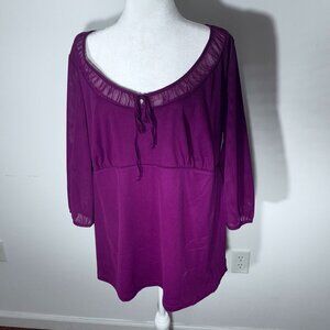 Women's Lane Bryant Wine Pullover Top - 18/20